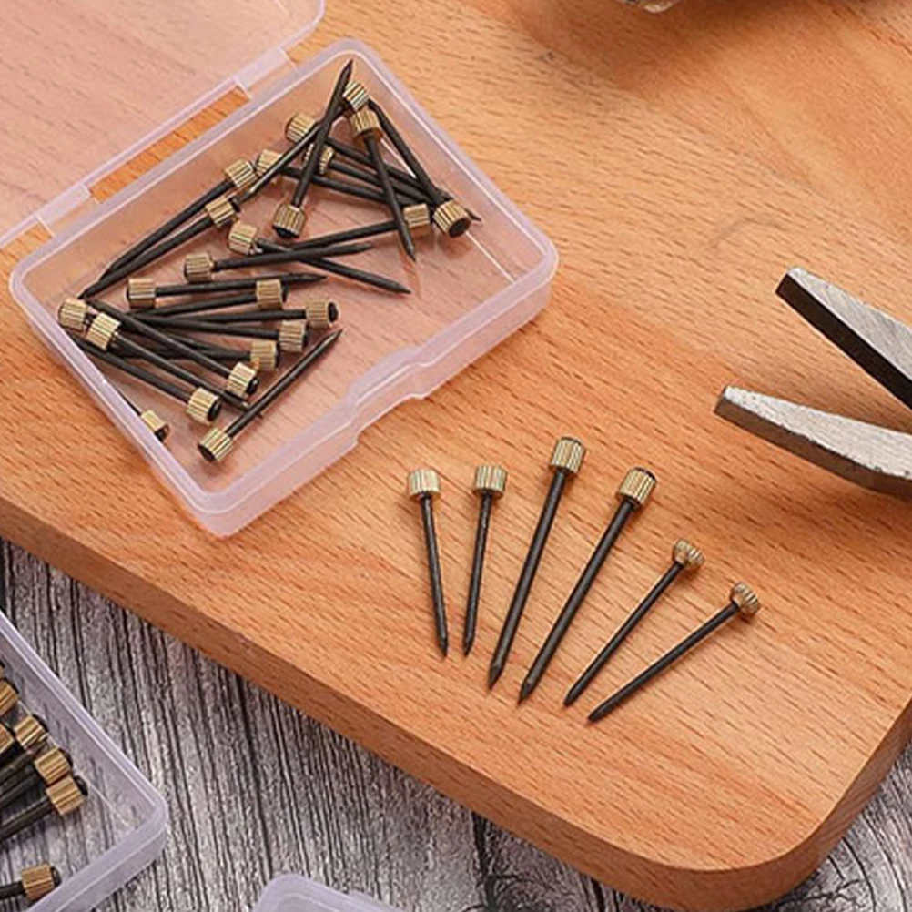 

90pcs Copper Nails Black Picture Hangers Three Sizes Wall Hanging Nails Photo Frame Photo Frame Hanger Decor Hardware