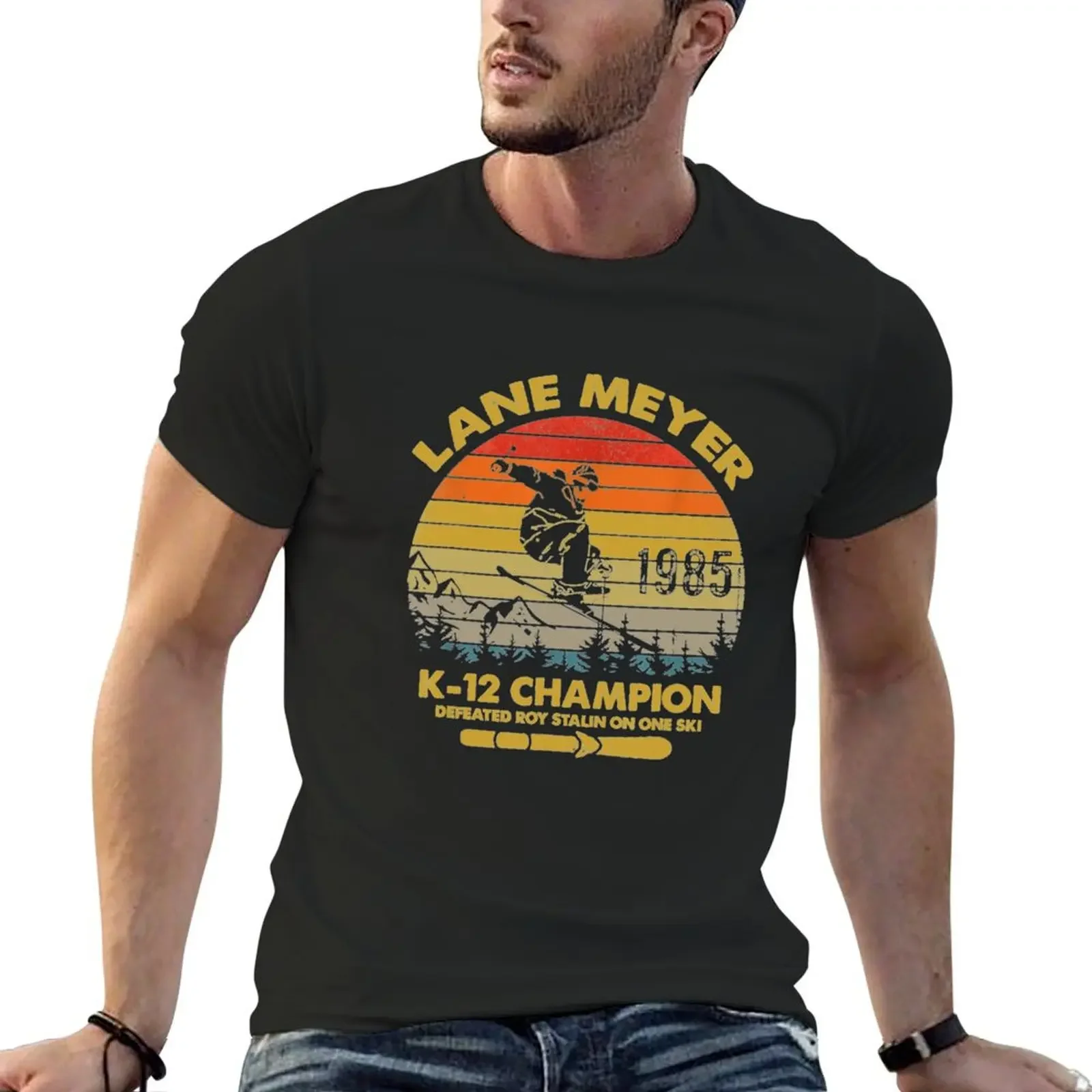 Lane meyer K-12 Vintage Retro T-shirt anime clothes summer clothes quick-drying Aesthetic clothing black t shirts for men