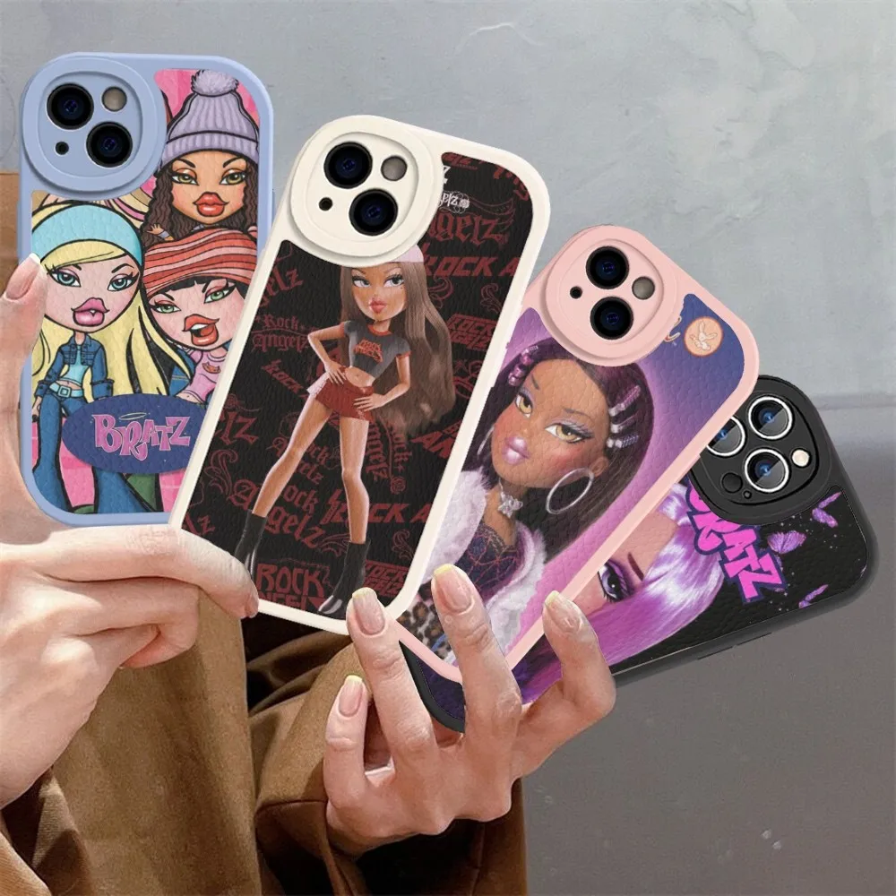 Cute Girl B-Bratzs D-Dolls Phone Case Hard Leather For iPhone 16 15 14 13 12 Mini 11 14 Pro Max Xs X Xr 7 8 Plus Fundas