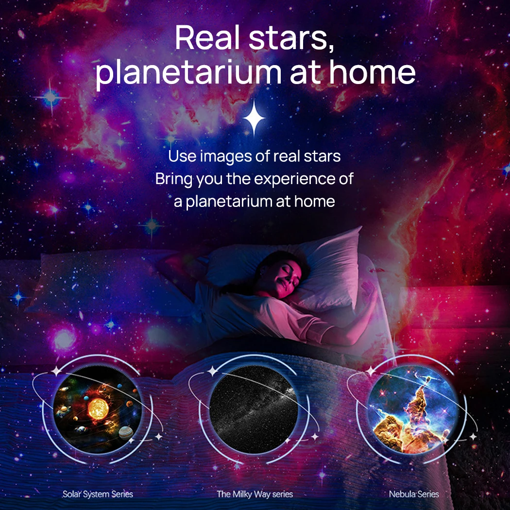 13IN1 Galaxy Starry Sky Projector Night Light Rotating LED Star Lamp Planetarium for Bedroom Ceiling Decor