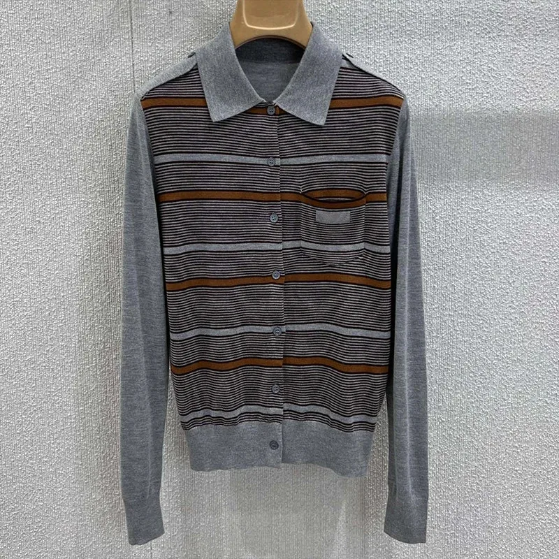 

Striped knit cardigan - button-front, slim-fit silhouette, effortlessly chic with any outfit summer women's new hot 2580662