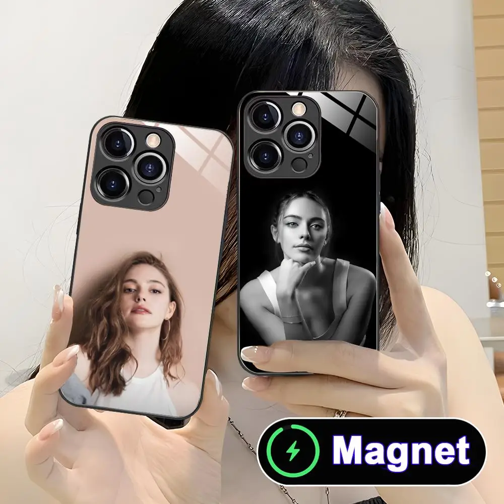 

Danielle Rose Russell Phone Case for iPhone 17 16 15 14 13 12 11 Air Pro Max Plus Mini Glass Magnet Cover