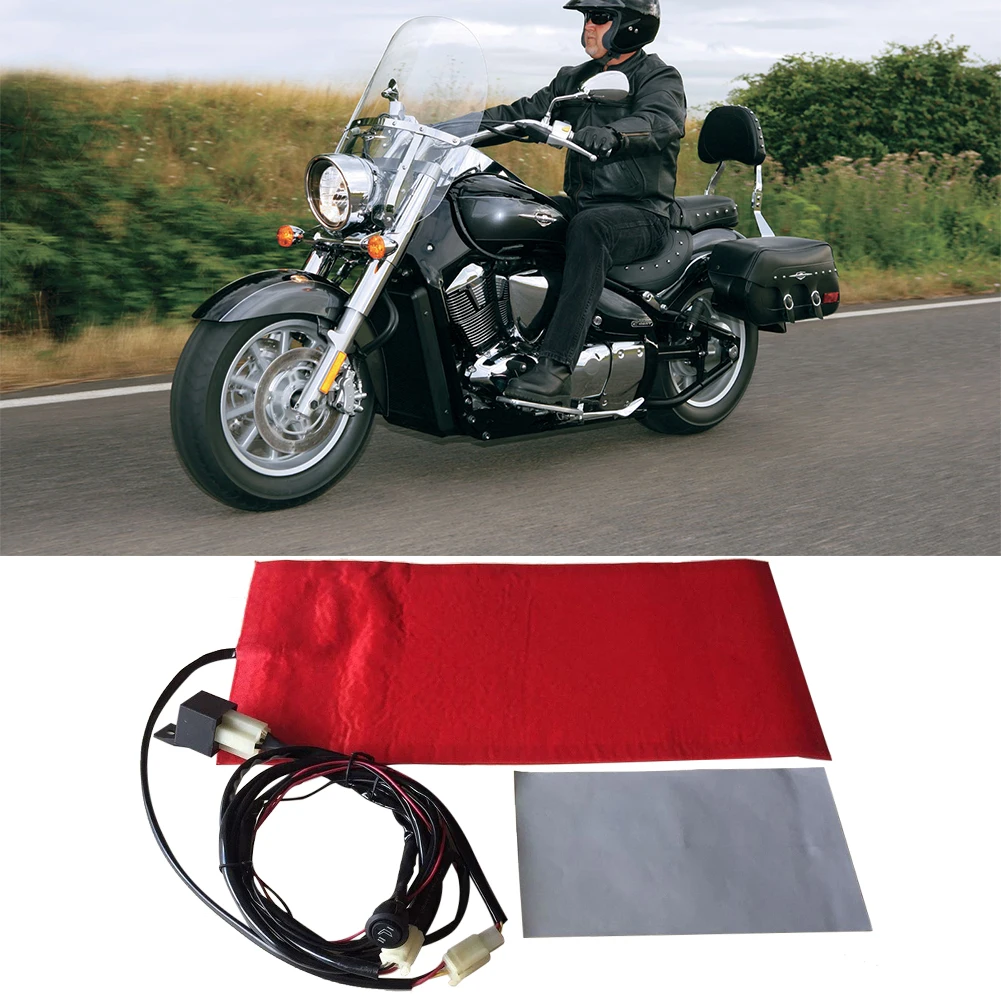 

12V UTV E-BIKE Seat Heater Carbon Fiber Pad Timer Electric Heating Pad Mat Adjustable Temperature for Motorcycle ATV UTV Scooter