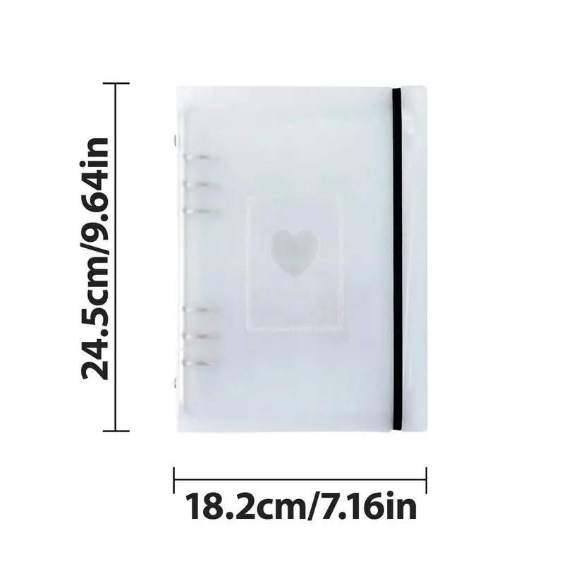 Папка А5 Kpop многоразовая со съемными листами, держатель для фотокарт, гибкая Съемная папка для студентов, хранение игровых карт