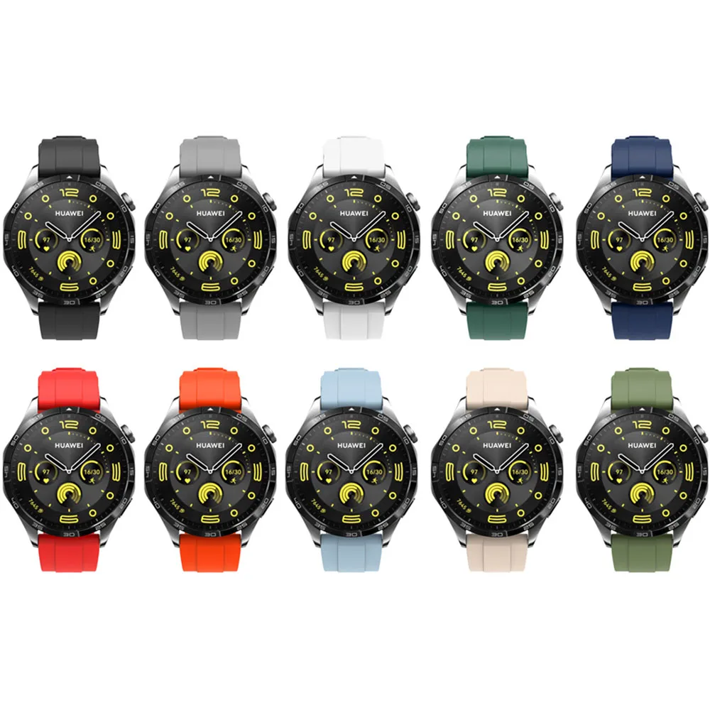 سوار معصم من السيليكون لساعة هواوي ، سوار ، سوار ، نفس اللون ، GT 4 ، 46 ، GT4