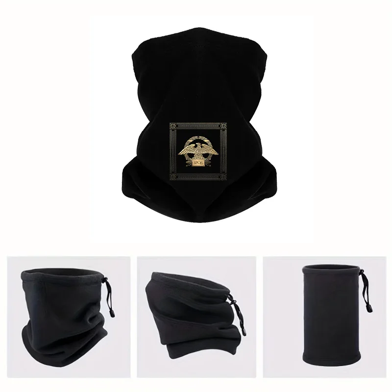 Golden eagle Roman symbol,SPQR Men Windproof Scarf Mask Neck Gaiter Hat Women cap Headgear Outdoor Keep Warm Winter Multifunctio