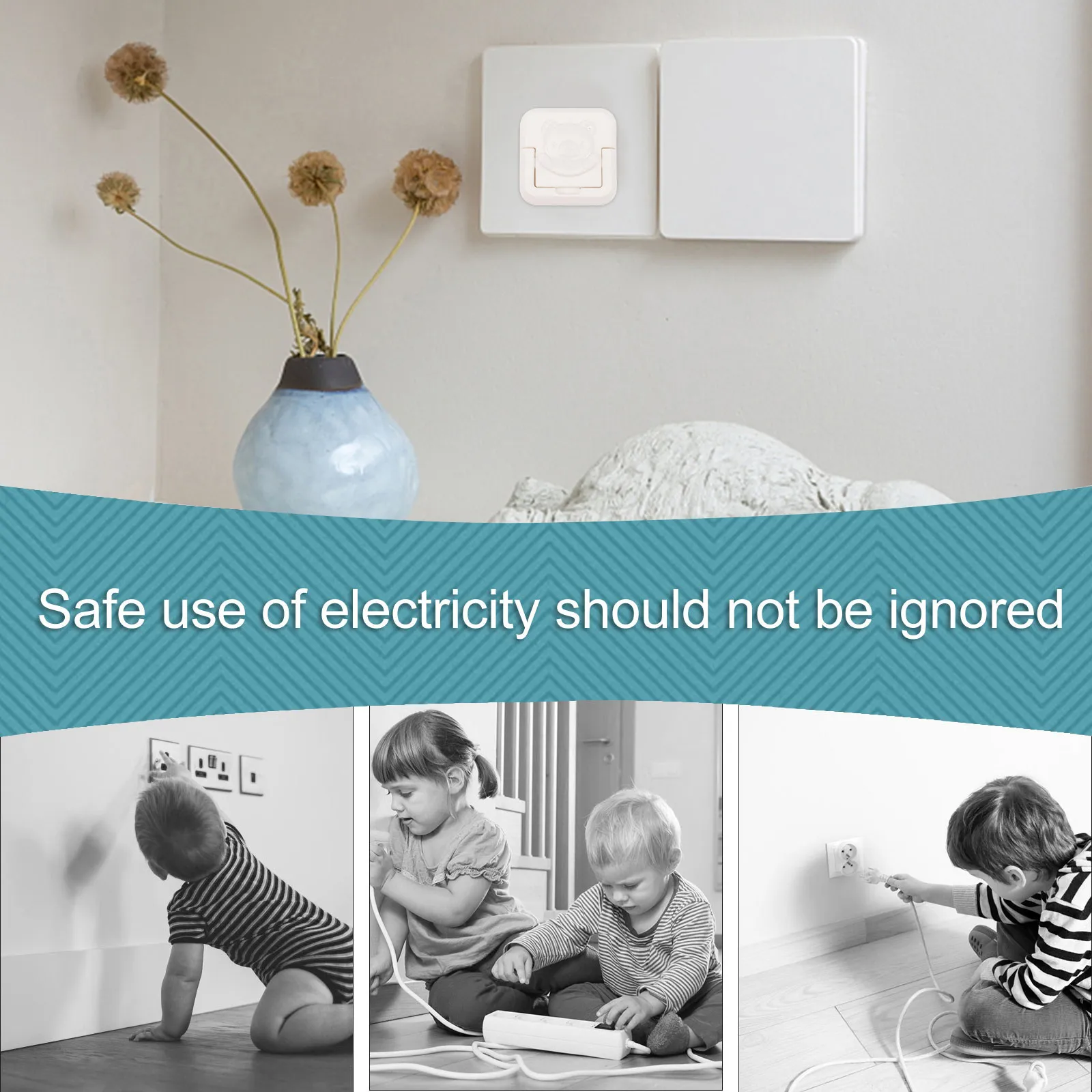20Pcs Baby Proof Outlet Covers Electrical Socket Protectors Child Proof Plug Covers Safety Devices Outlet Protector