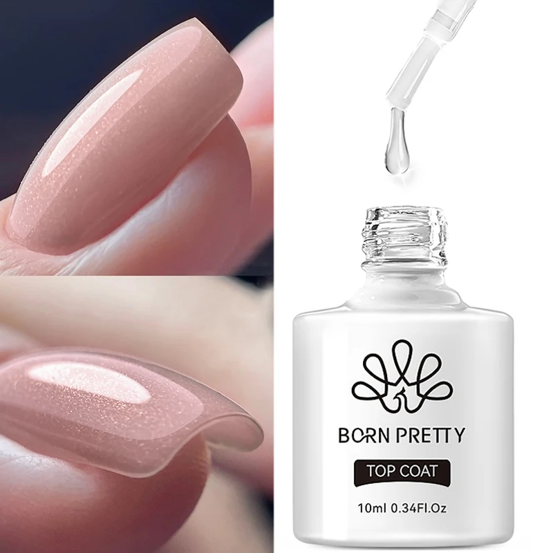 BORN PRETTY 10ml Clear Rubber Top Coat for Rubber Boomer Nails Design Use Shaping Thick Glossing Semi Permanent UV Gels Polish