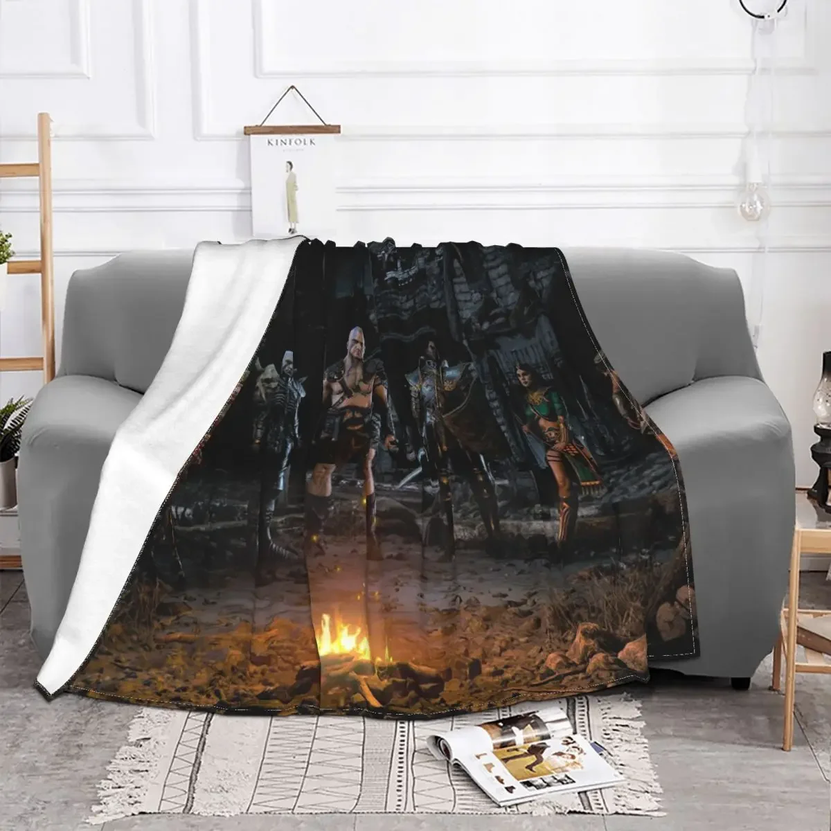 Diablo II Holy Swordsmen Action Game Blanket Flannel Spring Autumn Characters Warm Throws For Winter Bedding