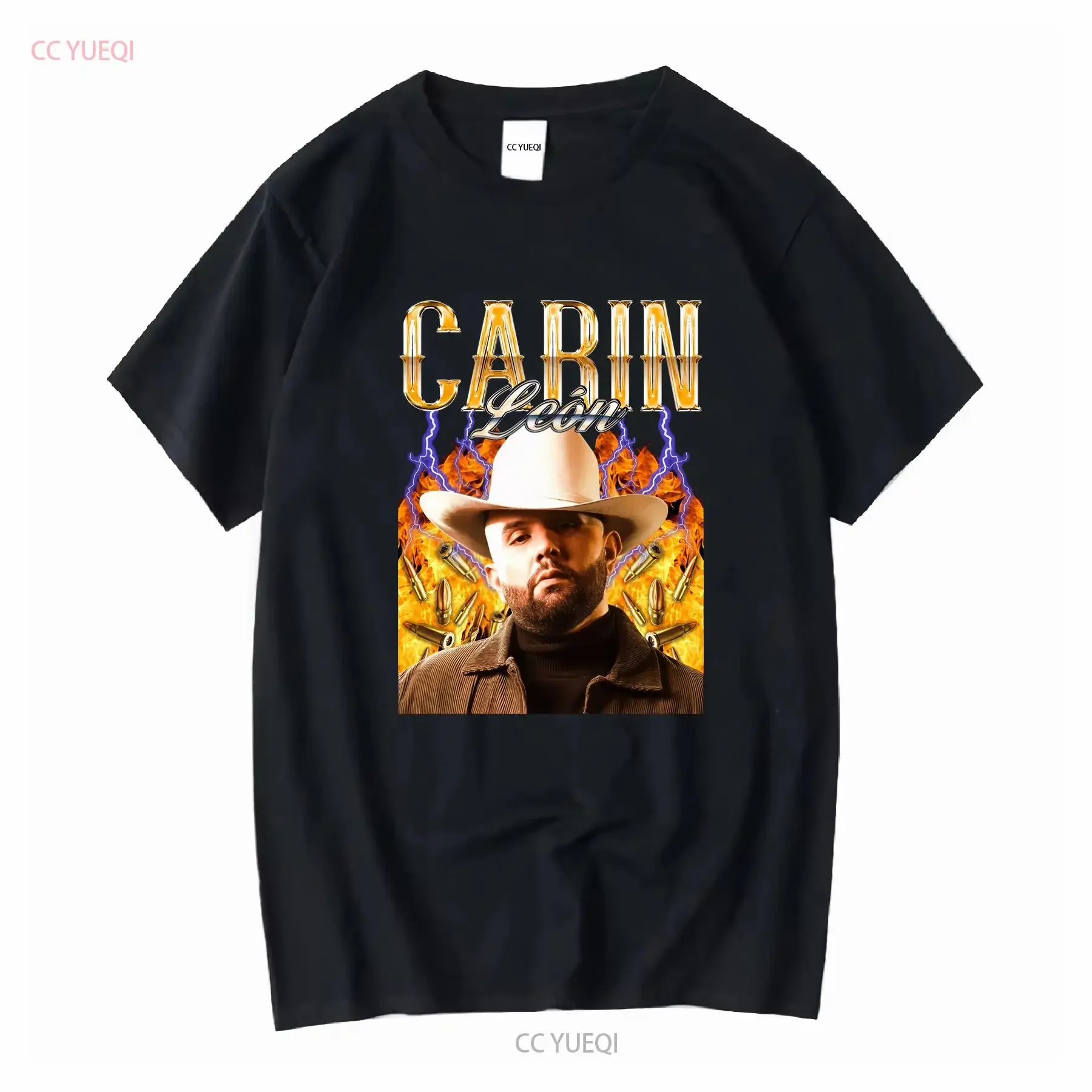 Carin Leon Belico Vintage T Shirt Mexican Artists Merc long or short sleeves vintage Washed Versatile Breathable Comfortable