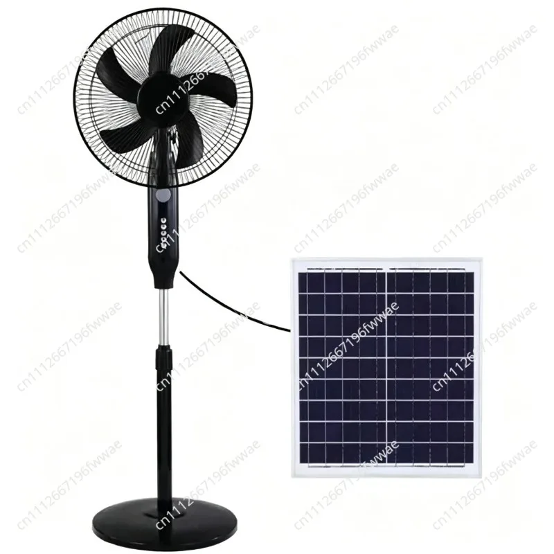 For Solar electric fan Outdoor floor-to-ceiling household charging 16-inch remote control mosquito repellent large wind fan