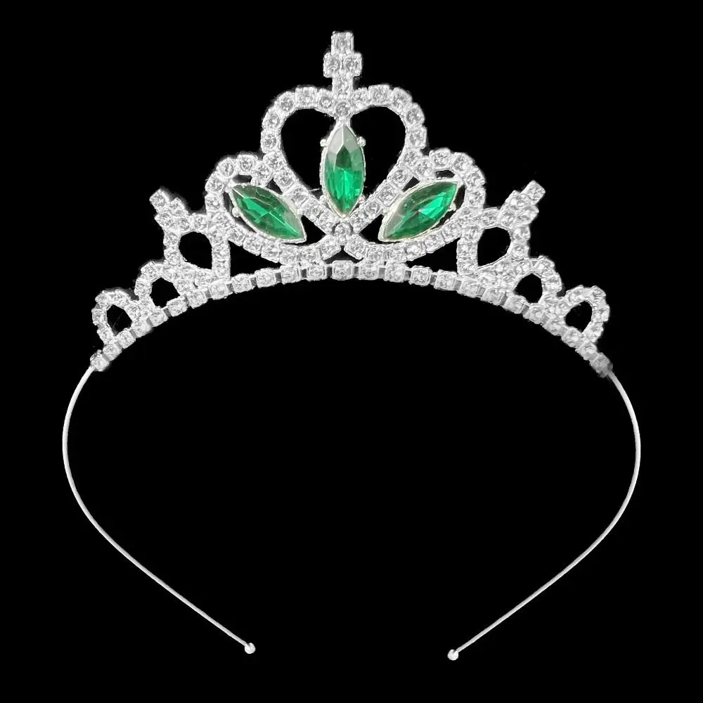 Fashion Alloy Princess Crown Headband Birthday Accessories Hair Band Rhinestone Tiara Hair Jewelry Crystal Crown