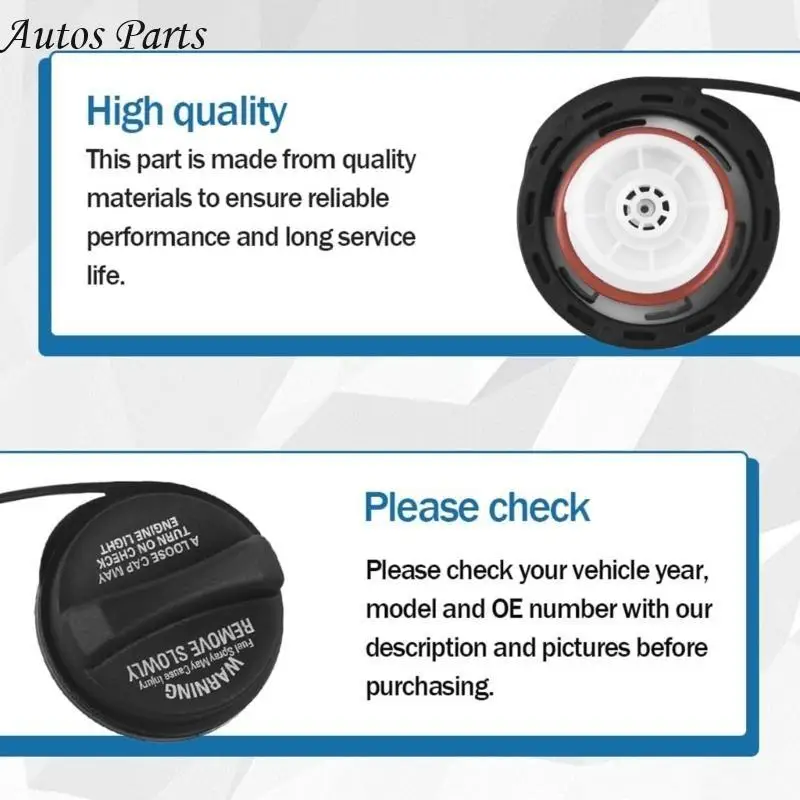 

57BA Gas Filler Caps Car Inside Inner Oil Lid Compatible for 42031-AG000 42037-FG060 Cover with Tether Rope Durable