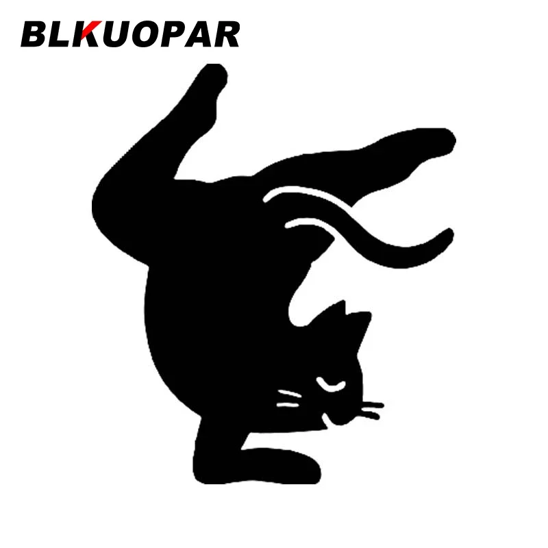 

BLKUOPAR Cute Yoga Cat Car Stickers Vinyl Material Decal Car Accessories Surfboard Suitcase Waterproof Air Conditioner Sunscreen