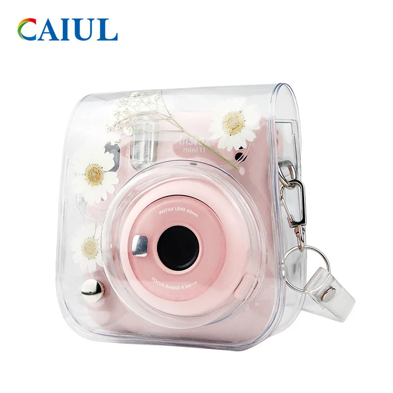 Suitable for Instax mini12/11/9/8 Polaroid camera bag transparent daisy full sky camera storage bag