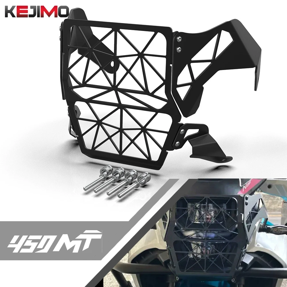 

2026 2024 2025 FOR CFMOTO CF moto 450 MT Motorcycle Headlamp Front Light Protection Cover 450MT Headlight Grille Guard Protector