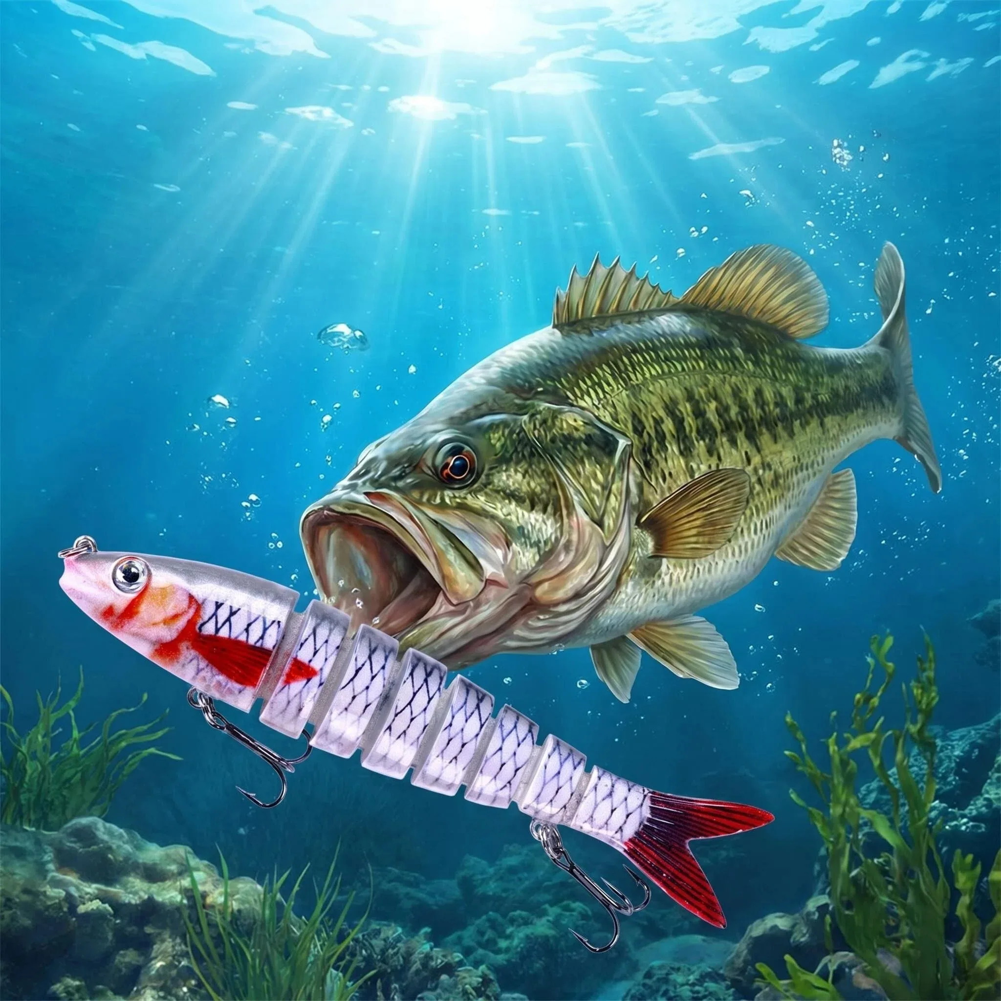 10cm 17g Fishing wobbler Lifelike 6/7 Segment Swimbait Crankbait Hard Bait Slow Isca Artificial Lures Fishing Tackle