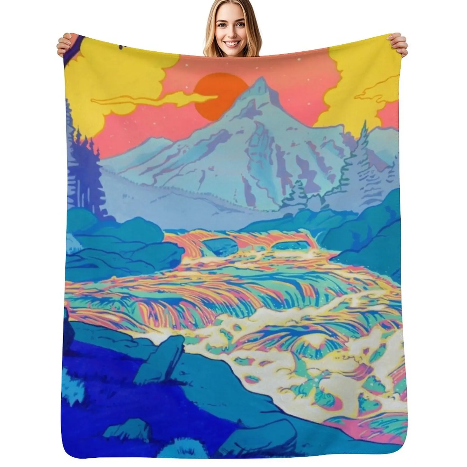 River Throw Blanket heavy to sleep Loose Bed linens warm winter Stuffeds For Baby Blankets
