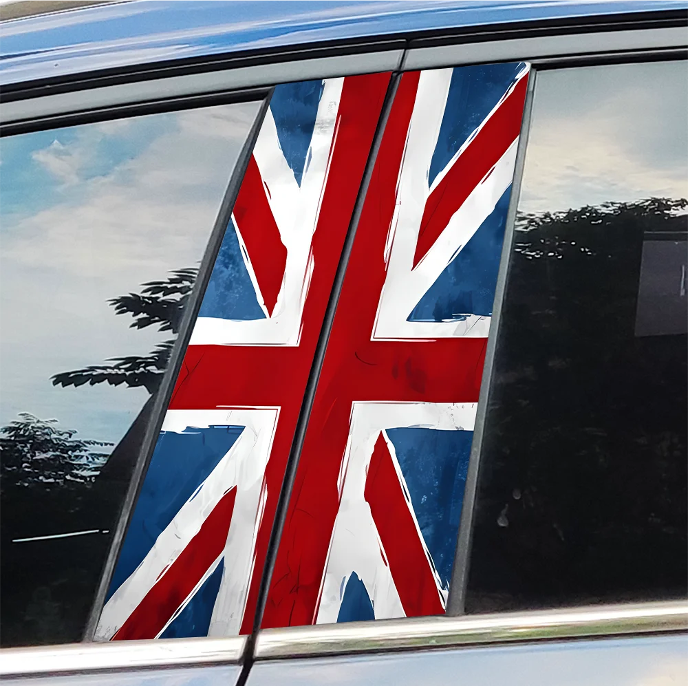 The Union Jack Flag Car Stickers For MINI Auto B Pillar Waterproof Sunscreen Decor Cover Scratches Car Door Pillar Vinyl Decals 6