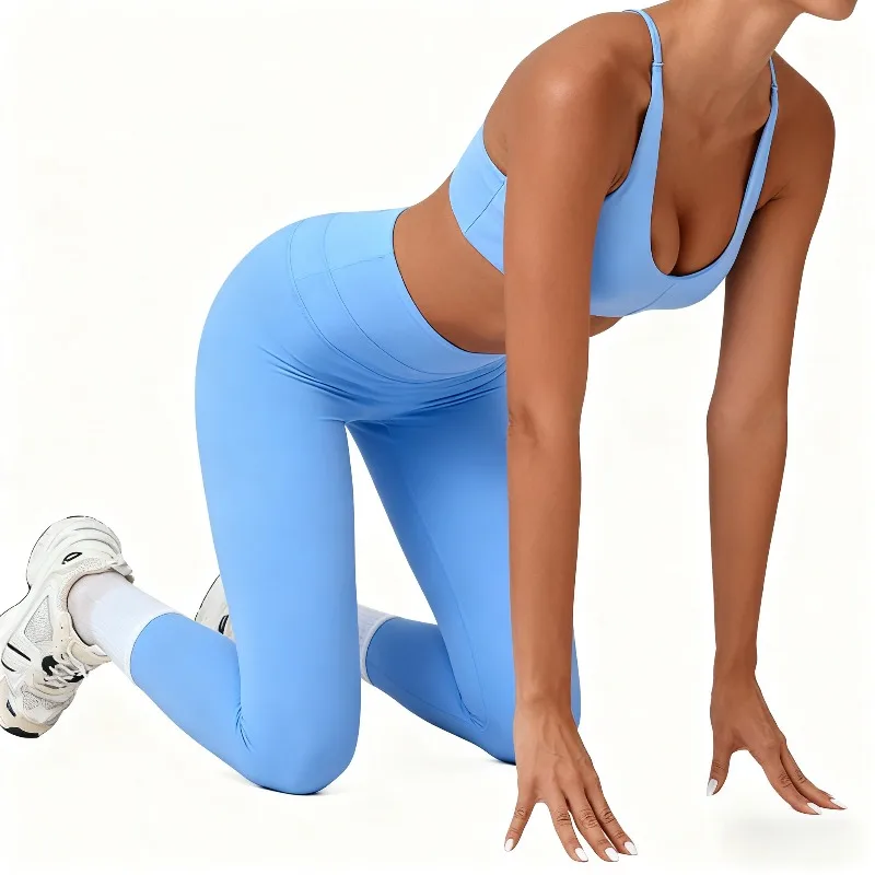 

Women's Yoga Set Tight-Fitting Backless Yoga Set Elastic High-Waisted Gym Wear Running Fitness Activewear Set