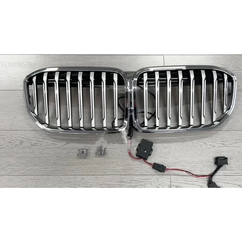Luminous Grille Silver Net for BMW 7 Series G12 2019-2022 Modified LED Trim Radiator Grill Car Accessories