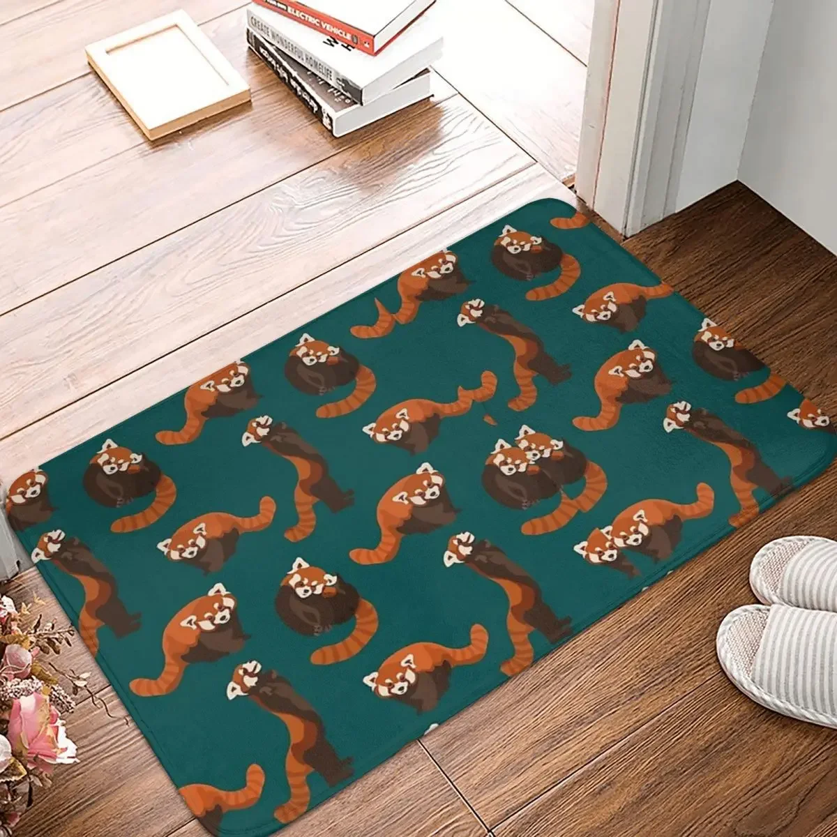 RED PANDA PATTERN Doormat Rug Carpet Mat Footpad Polyester Non-slip Dust-Proo Front Room Corridor Kitchen Bedroom Balcony Toilet