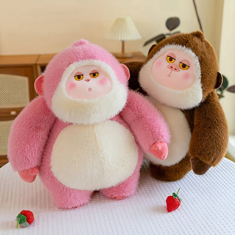 

25cm Cute Gorilla King Kong Plush Toy Chubby Monkey Soft New Plush Doll Perfect for Children's Festival Birthday and Christ