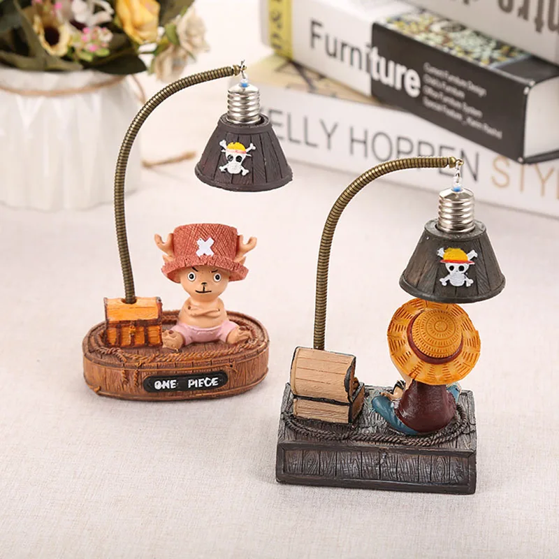 One Piece Luffy Chopper Cartoon Night Light Trendy Desktop Decoration Bedroom Light Children's Charm Adorable Toy Kids Fans Gift