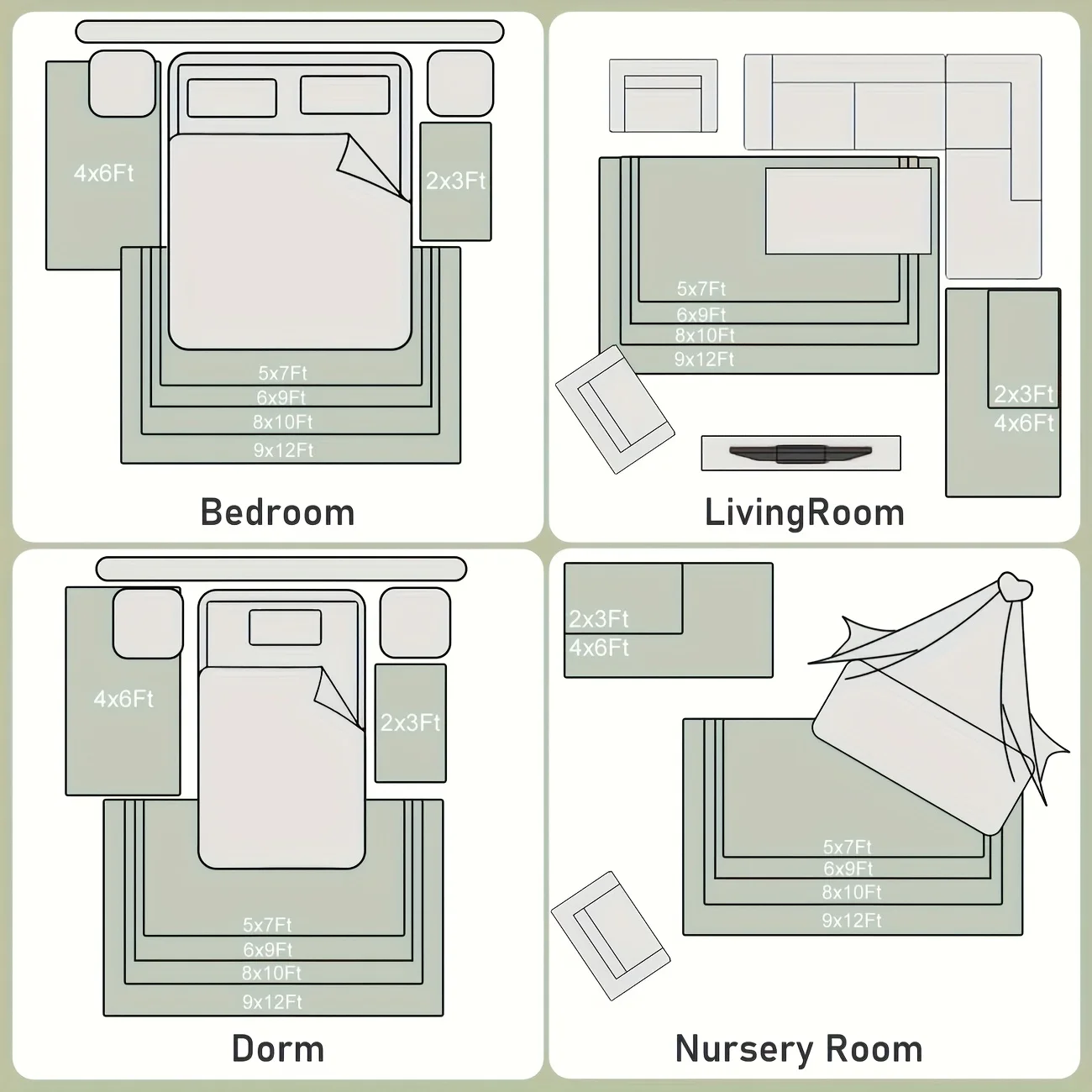 سجادة رمادية رقيقة مصبوغة، مناسبة لغرفة المعيشة وغرفة النوم وسجادة الغرفة، سجادة ديكور منزلي مطورة غير قابلة للانزلاق.