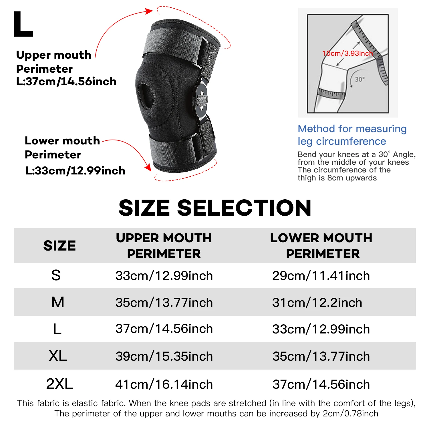 Hinged Knee Brace for Knee Pain Knee Support with Side Stabilizers Joint Pain Relief Arthritis Meniscus Tear