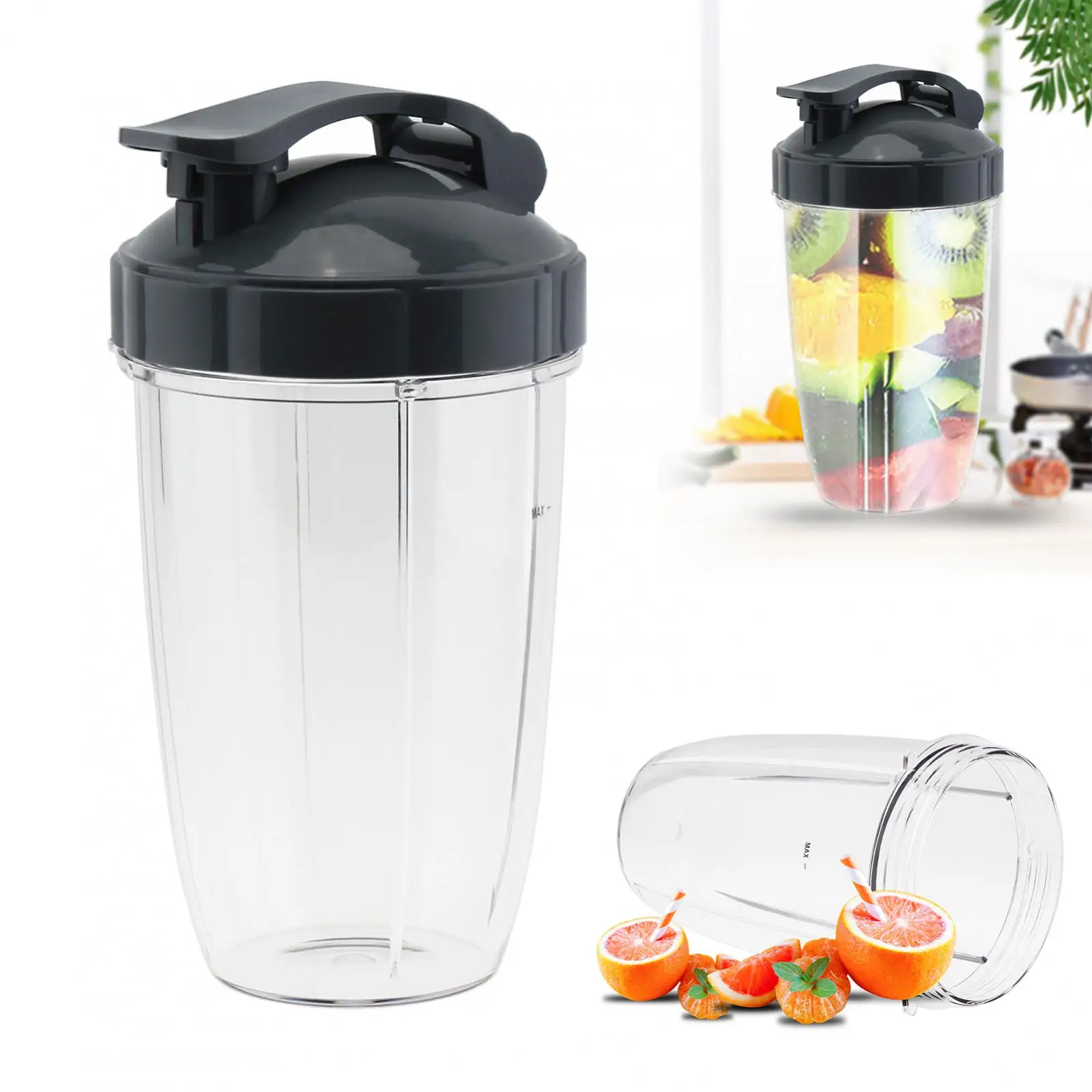 Portable Agitator Replace Cup Belt Flip Cover Fit for Nutri Bullet 600W / 900W Replacement Cup Juicer / Mixer / Blender Parts