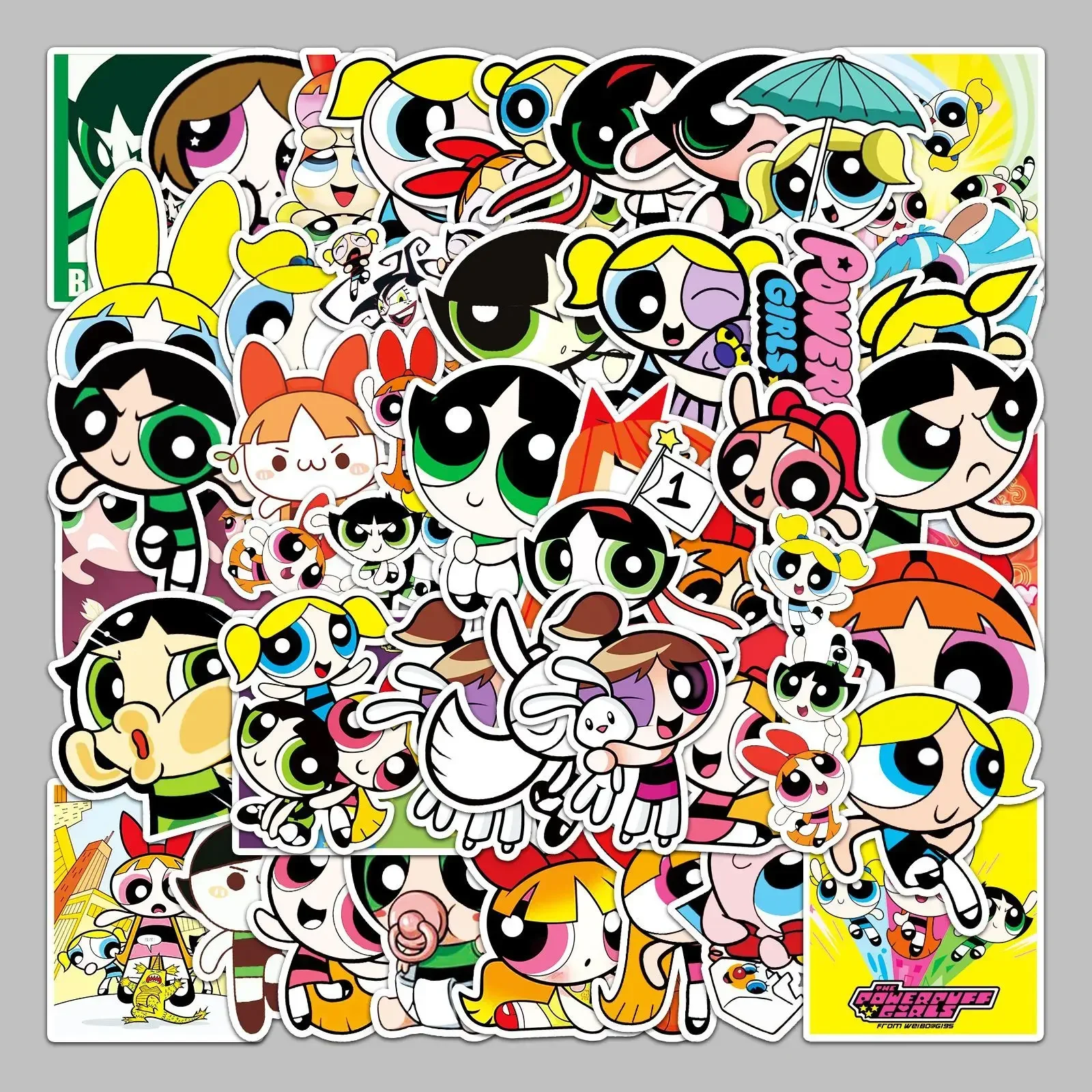 40/50/60 Pcs Anime Cartoon Cute Little Girl Character Children Graffiti DIY Waterproof Sticker