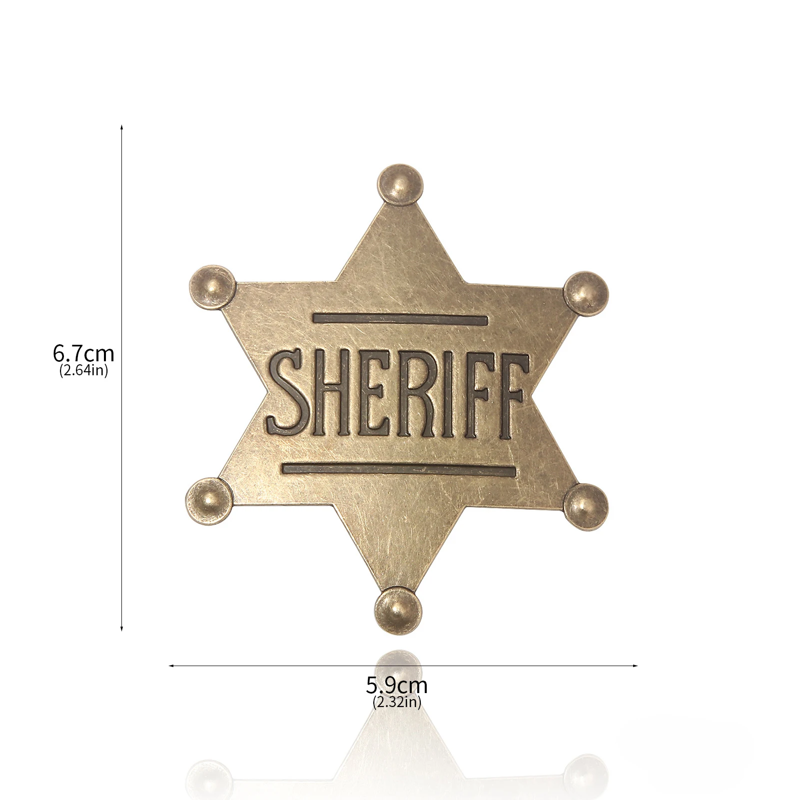 Halloween Sheriff Badges Cosplay Party Deputy Sheriff metal Brooches Costumes Accessories Western Police Vest Pin Cowboy Decor