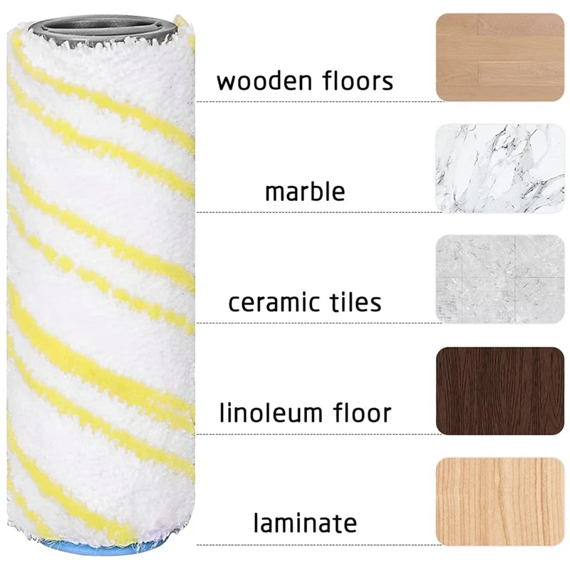 โปรโมชั่น!4 ชิ้นชุดลูกกลิ้งสําหรับ Karcher FC5 FC7 FC3 FC3D ไฟฟ้าทําความสะอาดพื้นลูกกลิ้ง 2.055-006.0 สีเหลือง