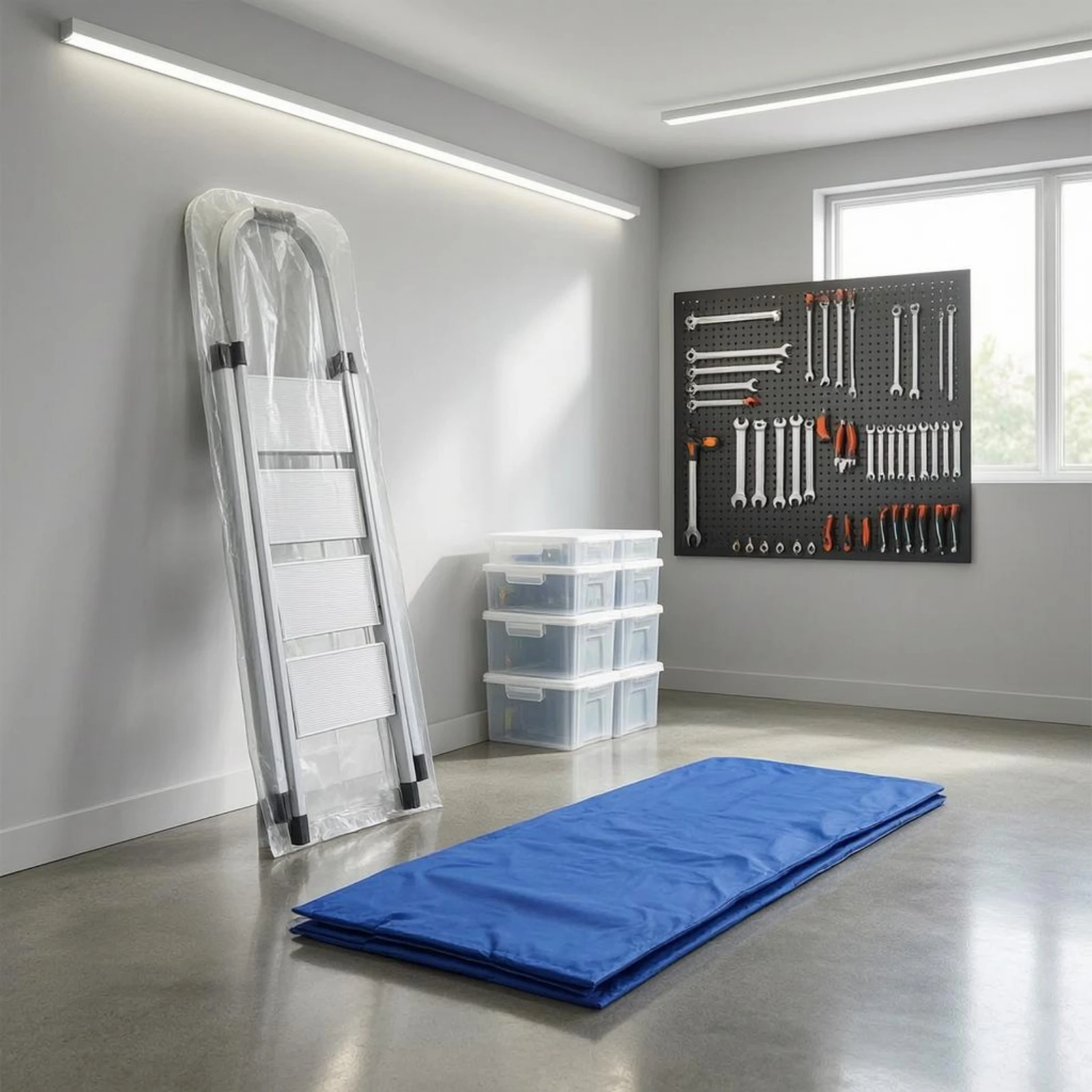 

Step Ladder Storage Bag Fitted Opening Folding Ladder Cover Rounded Corners Dustproof for Household Use