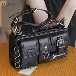 Encontre-lhe y2k vintage gótico preto bolsa de ombro para mulheres punk legal meninas multi-bolso couro do plutônio axilas saco tendência sacola