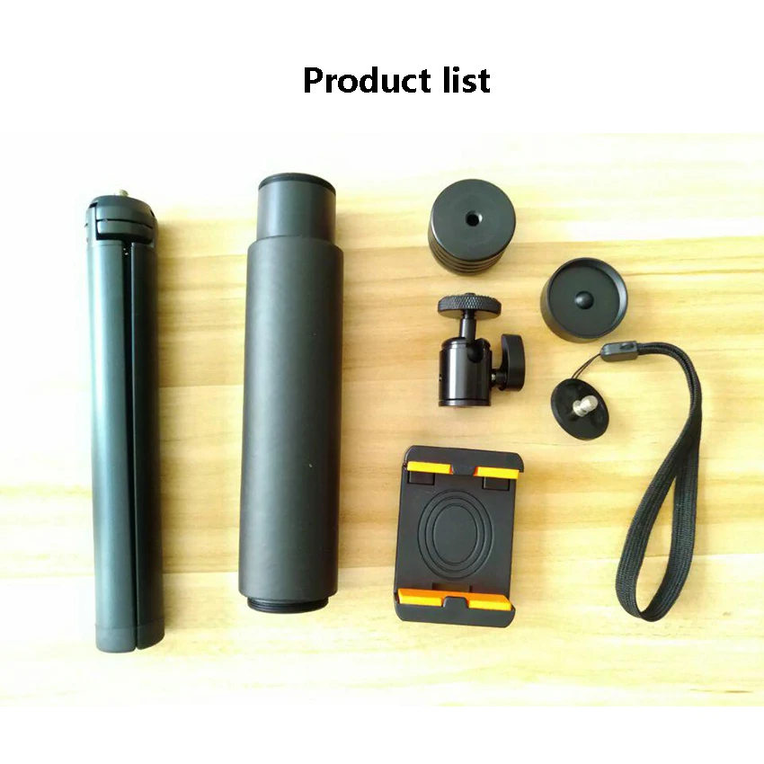 حامل تركيب أنبوبي بمقبض من سبائك الألومنيوم ، حامل عصا سيلفي أحادي البلورات ، حامل ثلاثي القوائم صغير لبطل Gopro ، DJI ، OSMO ، كاميرات SJcam