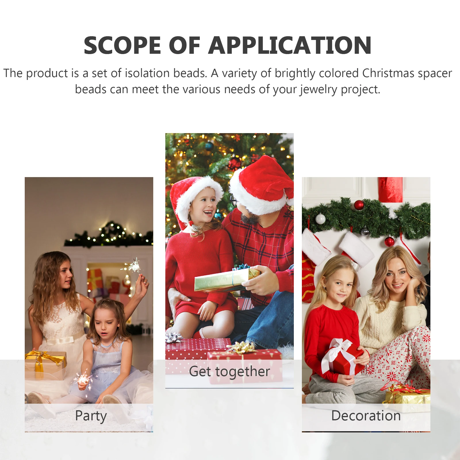 100 Pcs Glass Bead Bracelet Accessories Unique Design Beads Christmas Spacer Manual DIY Resin