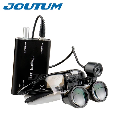 Lupa Dental Binocular con aumento de 3,5x/2,5x, lupa quirúrgica para cirugía con faro, luz LED, lámpara de lupa para operación médica