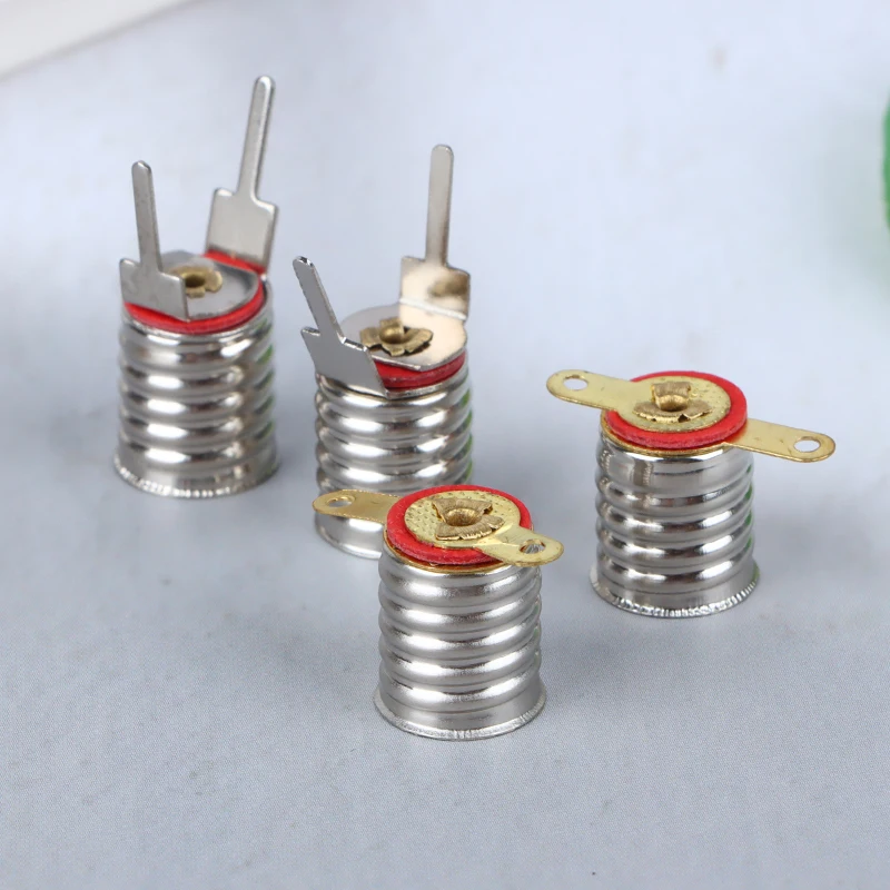 10ชิ้นโคมไฟ E10หลอดไฟตัวยึดฐานฐานซ็อกเก็ตวงจรทดลองไฟฟ้าอุปกรณ์ทดสอบไฟฟ้า