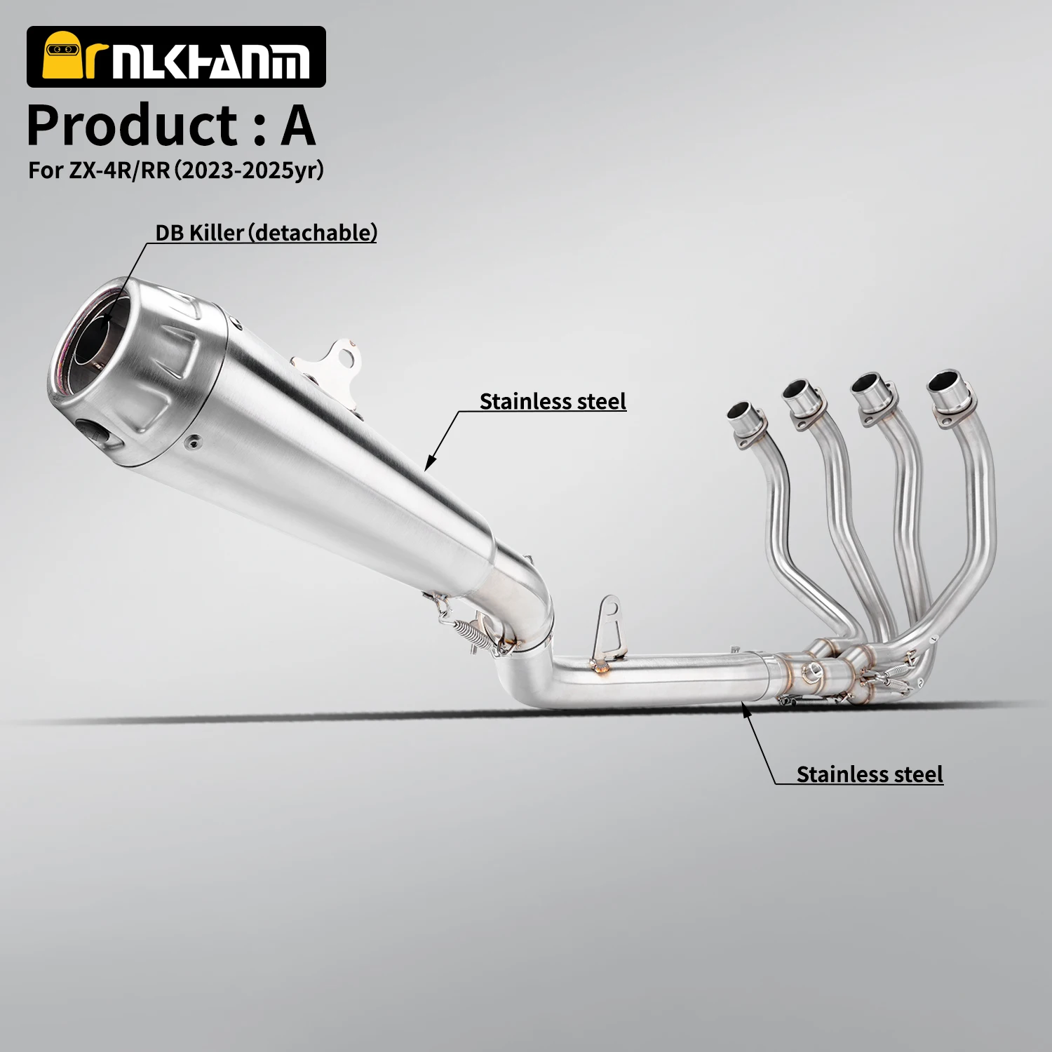 

ZX4R ZX4RR Motorcycle exhaust system full section modification with Arro escape muffler for zx4R zx4RR