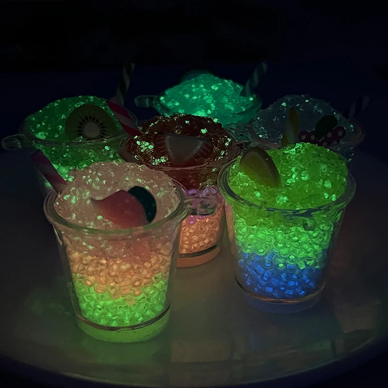 5pcs Luminous Rose Flower Glow in The Dark Toys Figures Mini Luminous Elfs Spirits Home Decor for Fish Tank Micro Toy