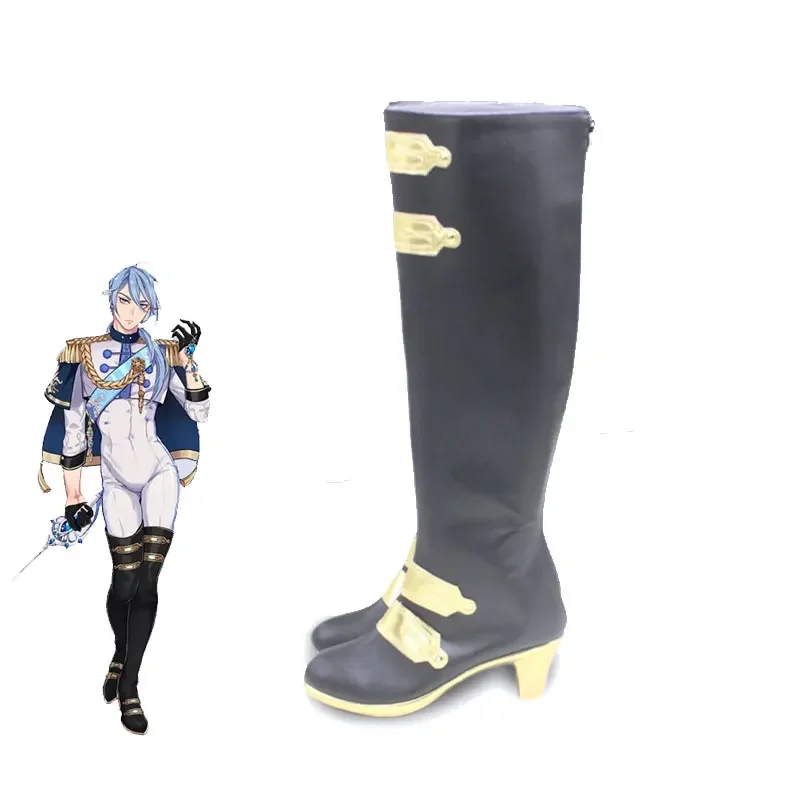 Game Nu: Carnival Edmond Scarpe Cosplay Scarpe in pelle PU Stivali di carnevale di Halloween Cosplay Prop su misura