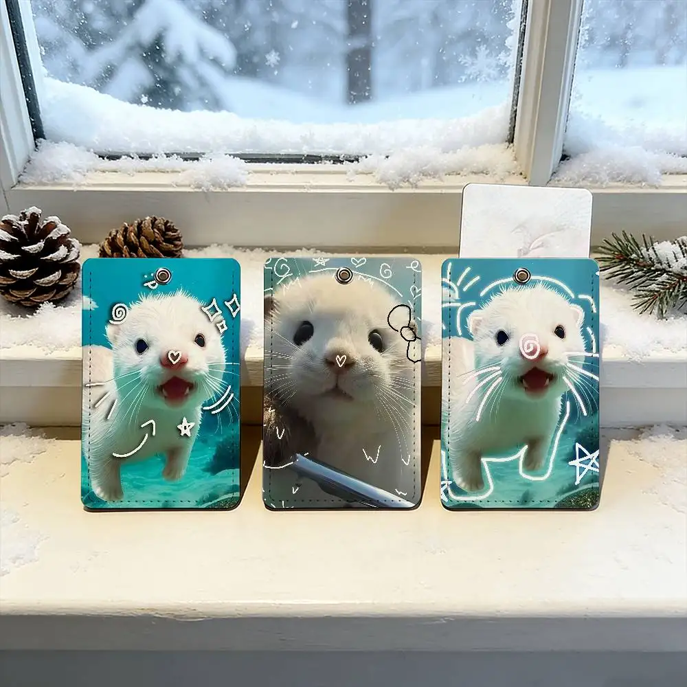 

Cute Otter Face Best sellers Student Bus ID Card Cover School Access Door Credit Card Protective