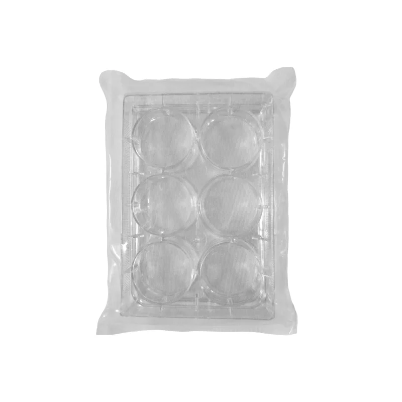 

6 holes Disposable Cell Culture Plate With Cover PlasticMicroplate Medical Biological Scientific Lab Supplies