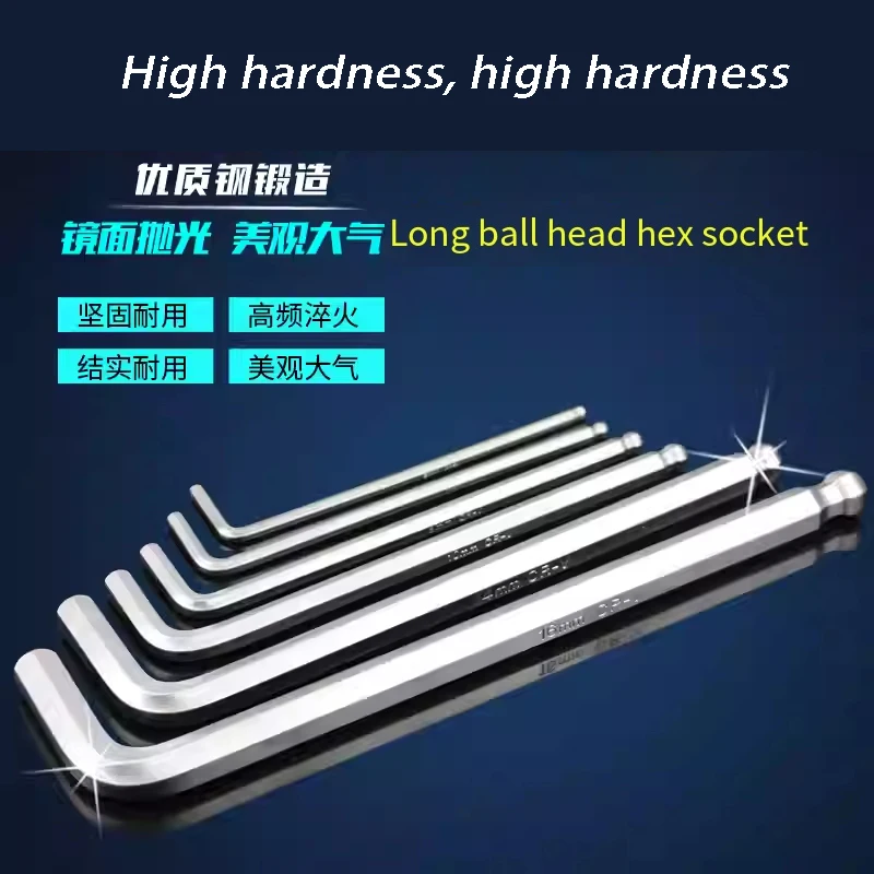 

1.5-10mm CR-V Steel L-Shape Hex Key Repair Tools Powerful Type Allen Wrench Spanner Ball Head Allen Key Lengthen Llave Inglesa