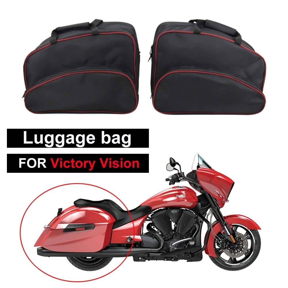 

Pair Motorcycle Saddle Bags Side Storage Luggage Bag Inner bag liner Waterproof FOR Victory Vision 2008-2016