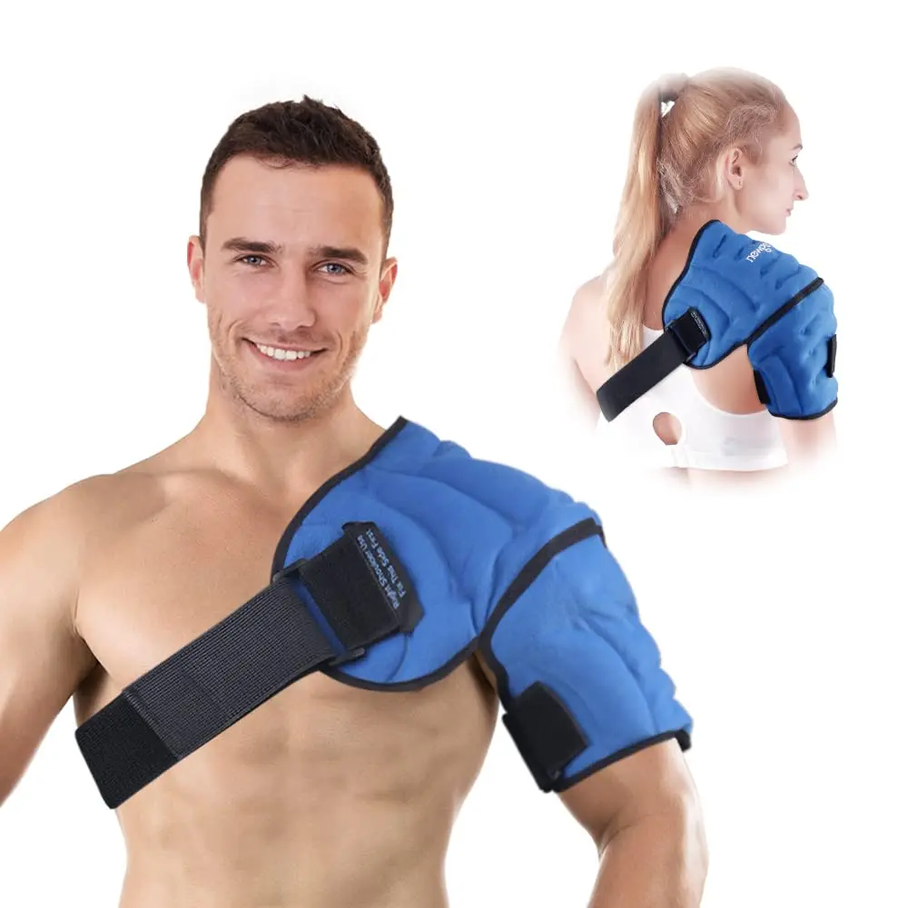 NEWGO Ice Pack for Shoulder Injuries Cold Gel Wrap Hot Cold Compression Therapy for Shoulder Bursitis Swelling Pain Relief New