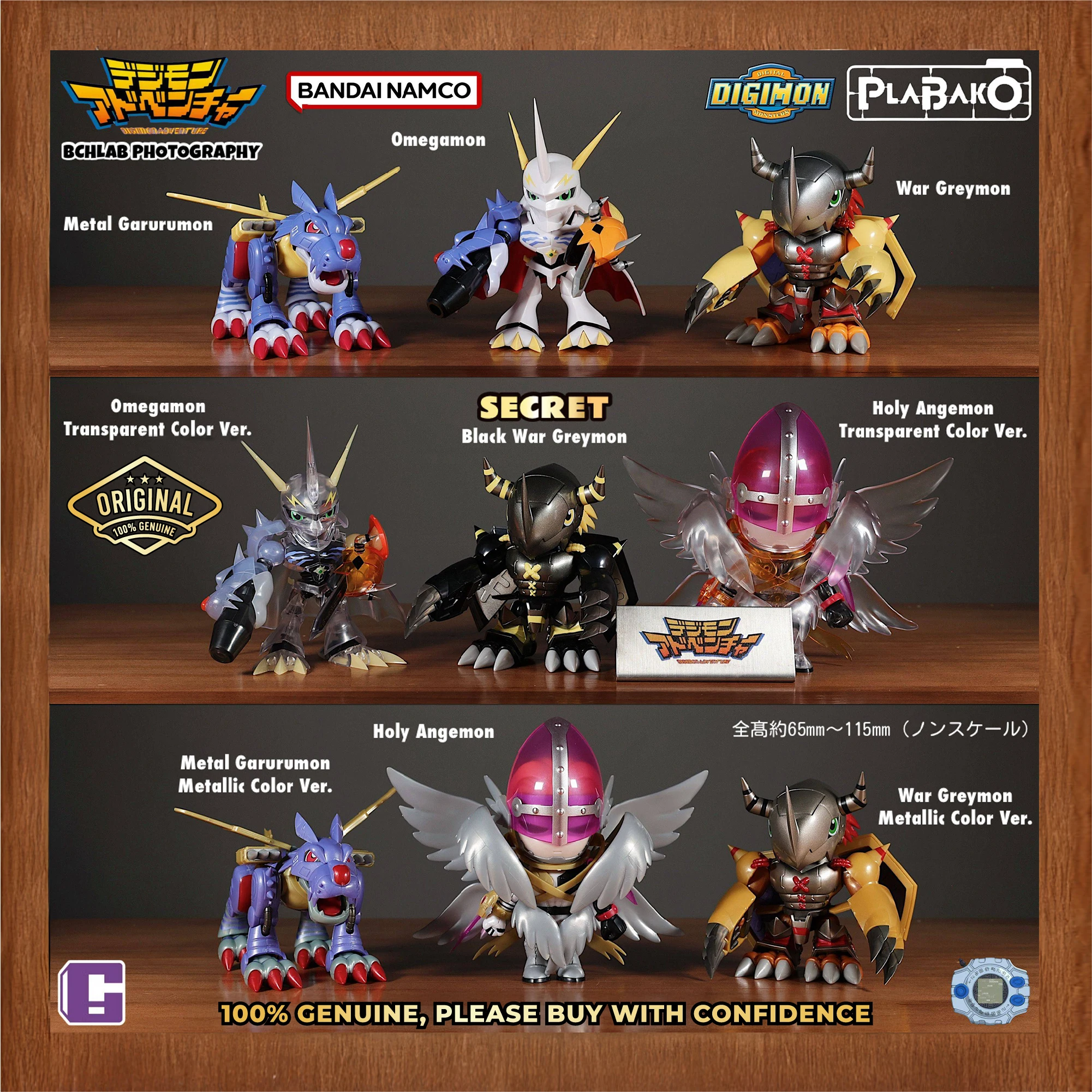 Figurka akcji Bandai Plabako Digimon Adventure Mystery Blind Box War Greymon Angewomon, zabawka kolekcjonerska, prezent dla dzieci