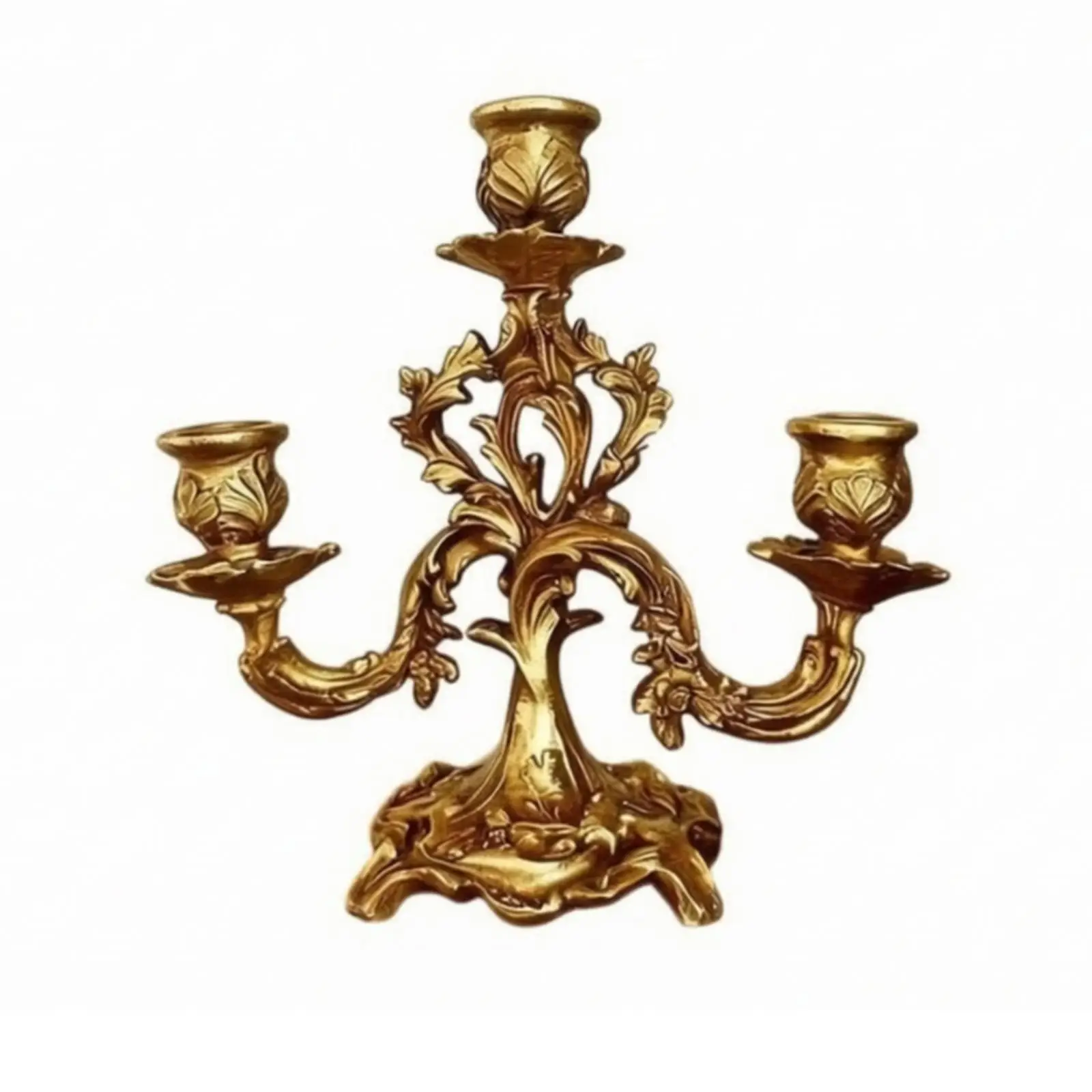 3 Arms Candelabra Baroque Candelabra Candle Holder with Three Cups for Dining